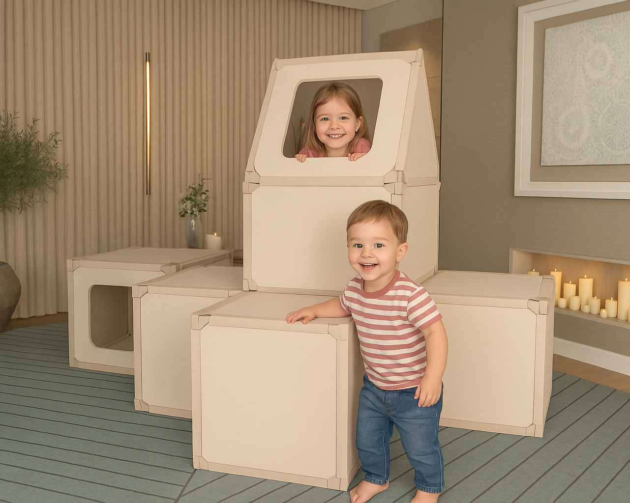 The Tiles – Magnetic Playhouse Building Set (16 panels)