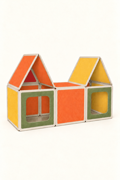 The Tiles – Magnetic Playhouse Building Set (16 panels) - Vibrant