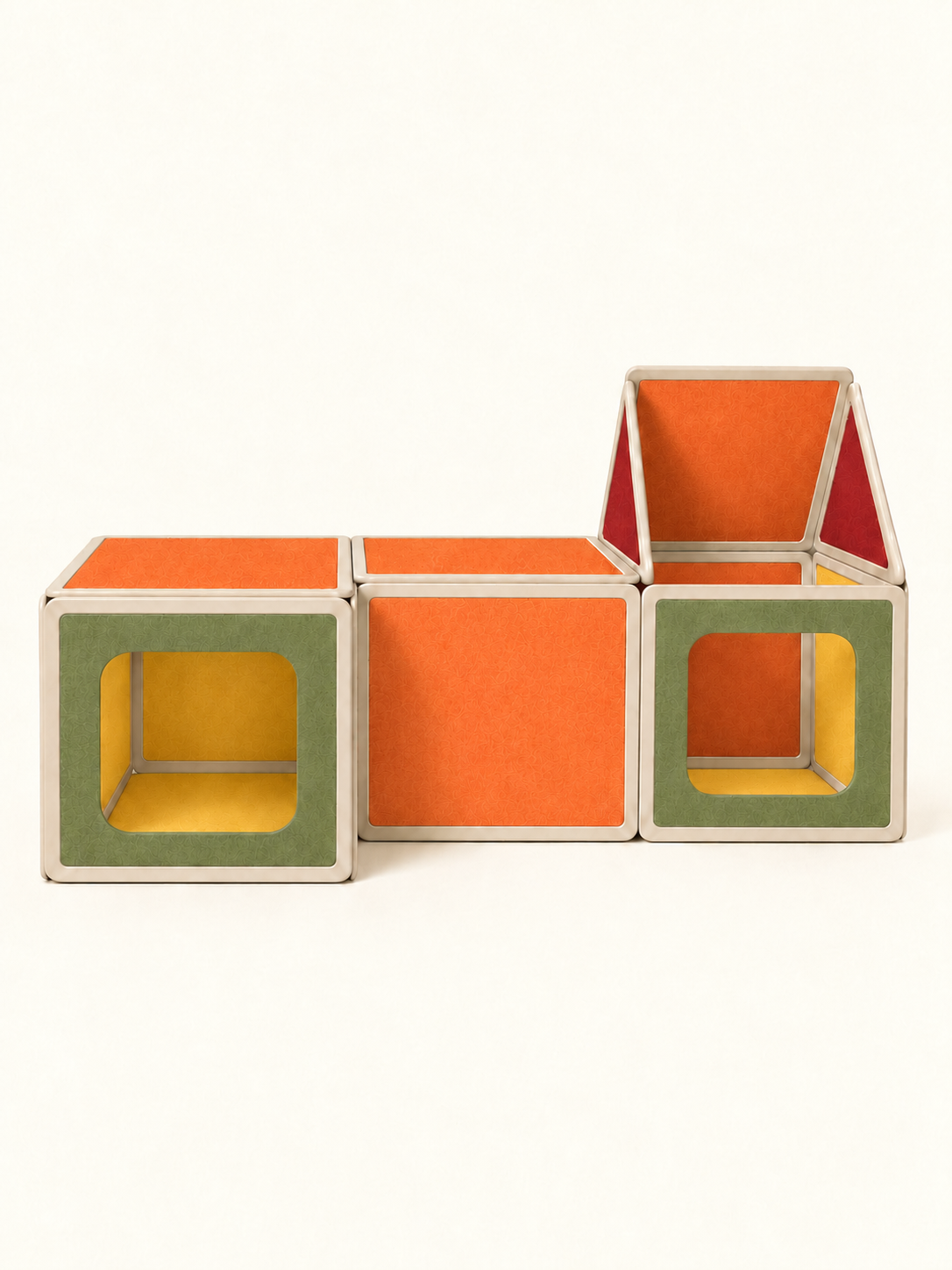 The Tiles – Magnetic Playhouse Building Set (16 panels) - Vibrant