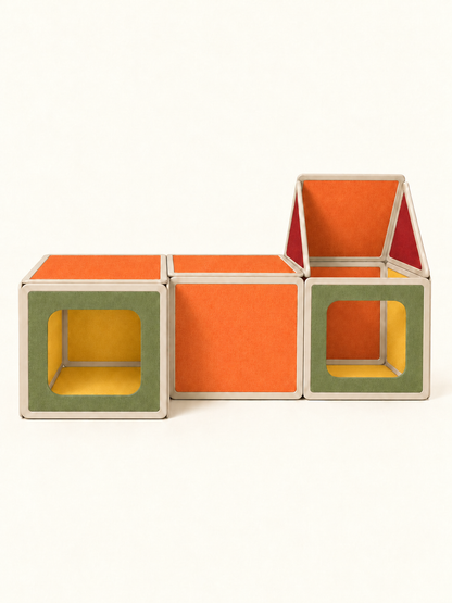 The Tiles – Magnetic Playhouse Building Set (16 panels) - Vibrant