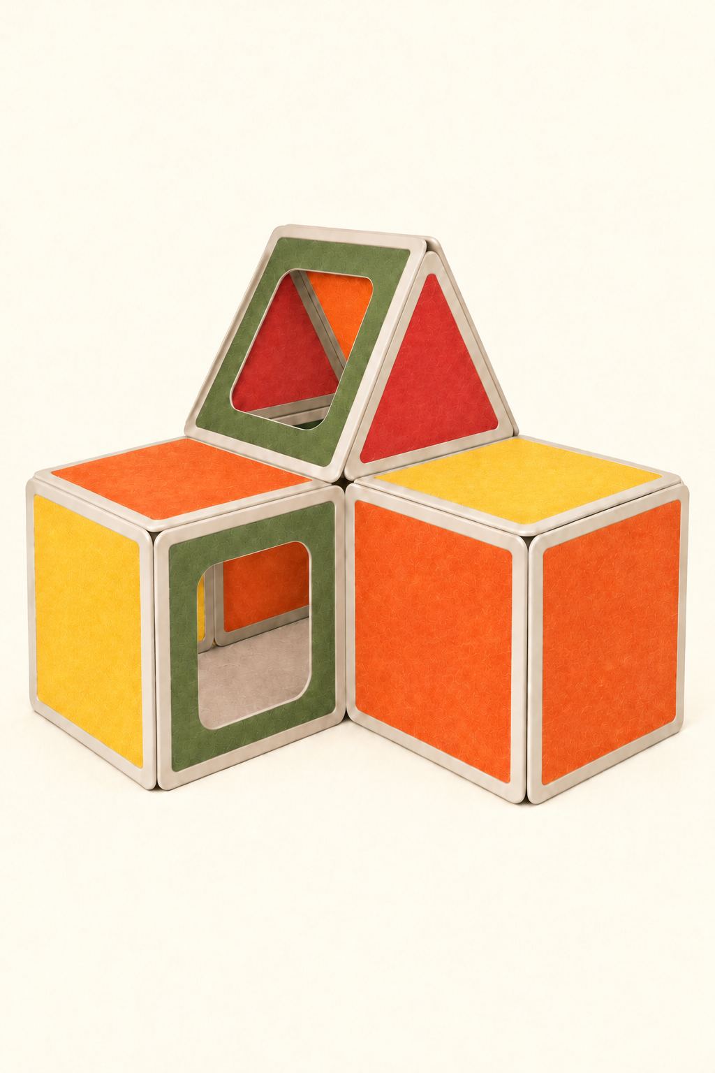 The Tiles – Magnetic Playhouse Building Set (16 panels) - Vibrant