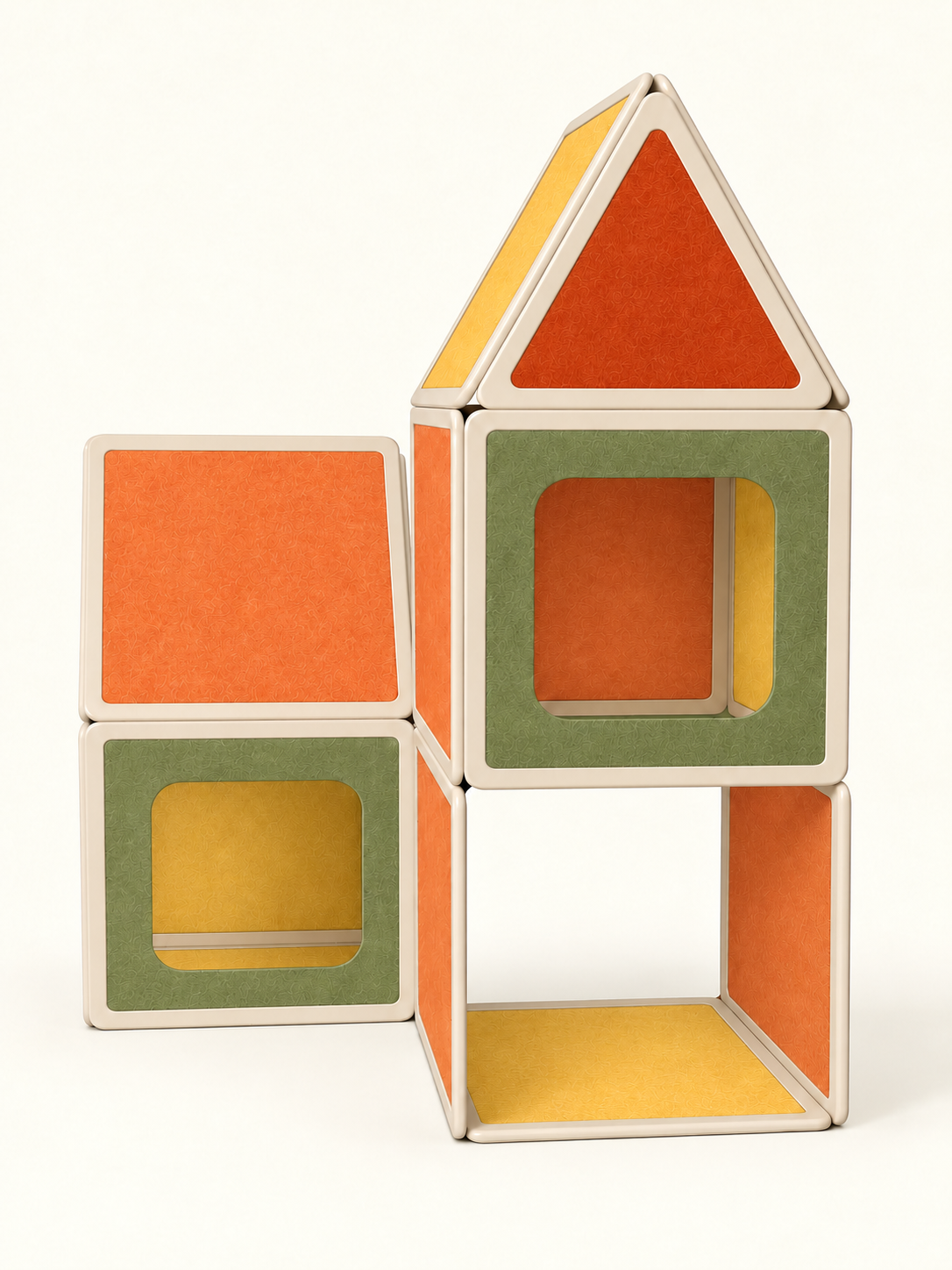 The Tiles – Magnetic Playhouse Building Set (16 panels) - Vibrant