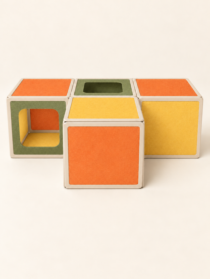 The Tiles – Magnetic Playhouse Building Set (16 panels) - Vibrant